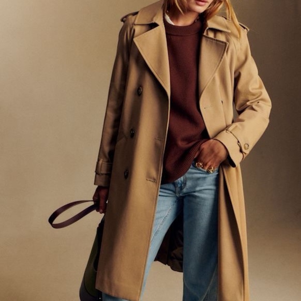 Sezane Scott Tan Trench Coat